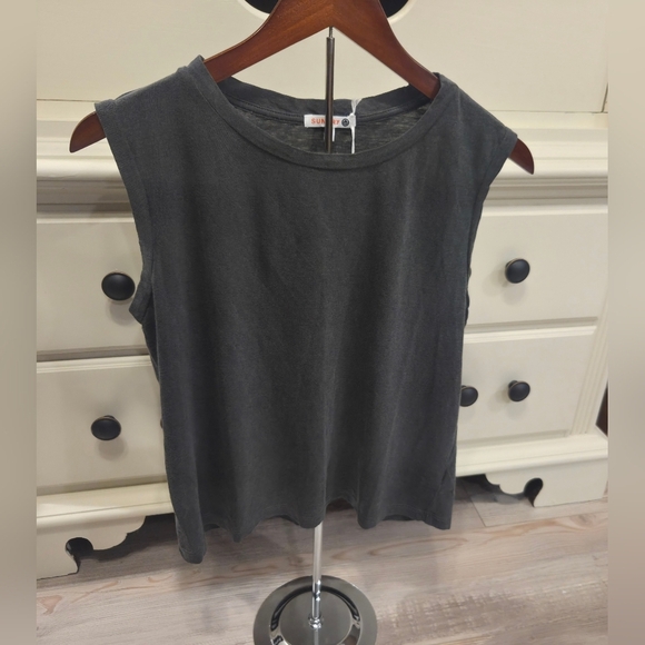 Sundry Charcoal Gray Muscle Tee - Picture 3 of 5